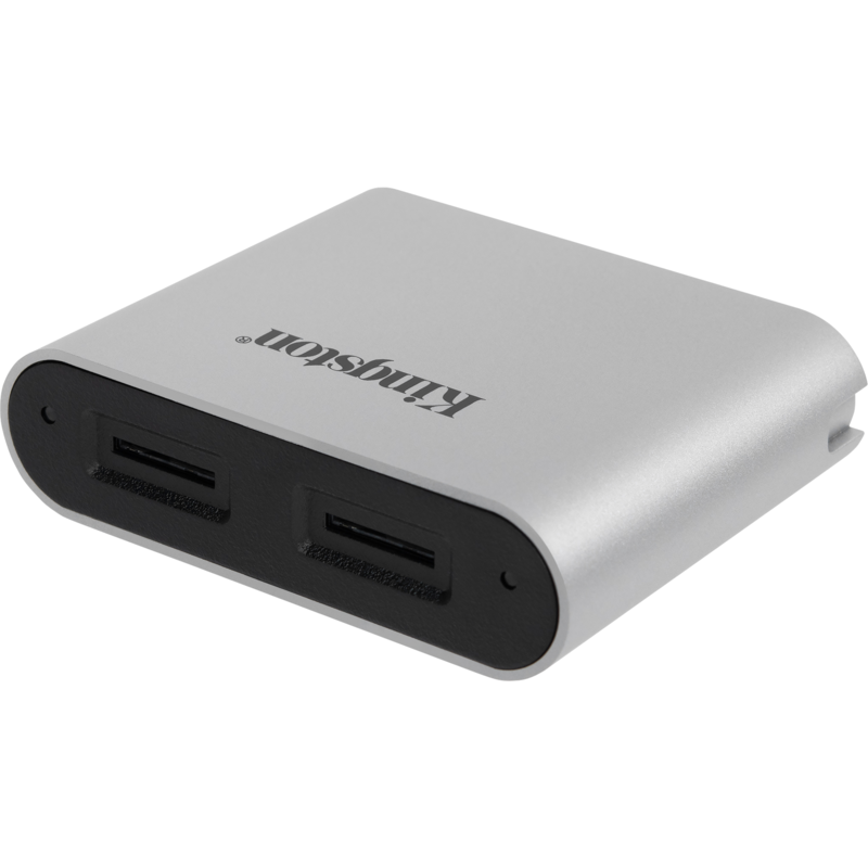 Kingston Workflow microSD Reader Kartenleser, silber/schwarz