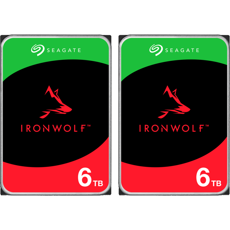 Seagate IronWolf NAS 2 x 6 TB SilentWolf Bundle Festplatte, SATA 6 Gb/s, 3,5"