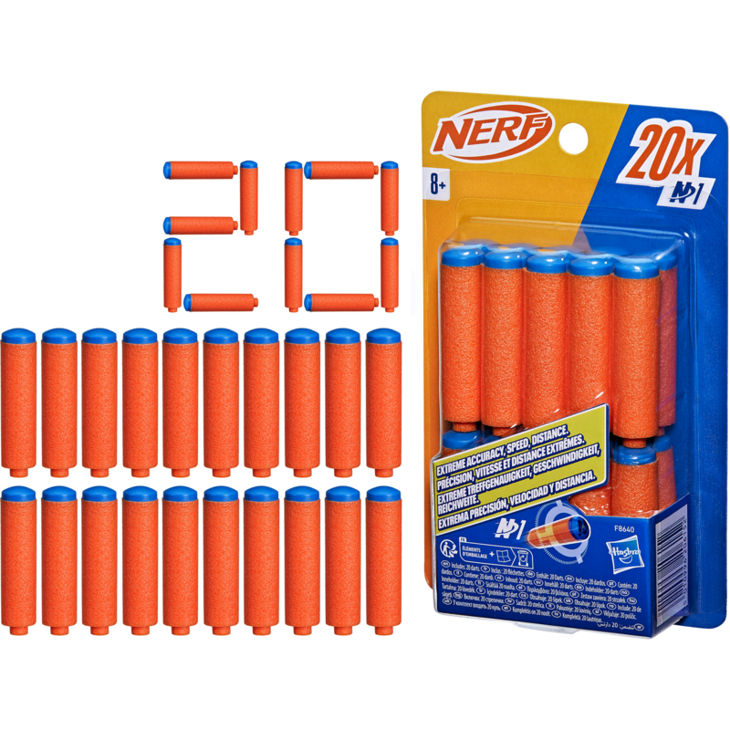 Nerf Nerf N Series N1 Darts 20x Dartblaster, blau/orange