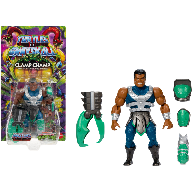 Mattel Masters of the Universe Origins Turtles of Grayskull Clamp Champ