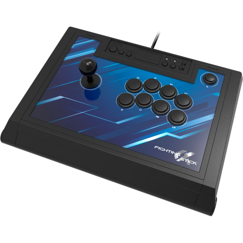 HORI Fighting Stick α (Alpha) Joystick, schwarz/blau, PlayStation 5, Playstation