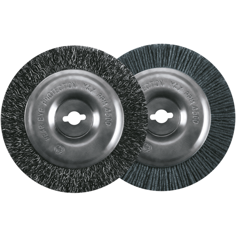 EINHELL Ersatzbürsten Stahl und Nylon, Ø 100mm Bürste, 2 Stück, für