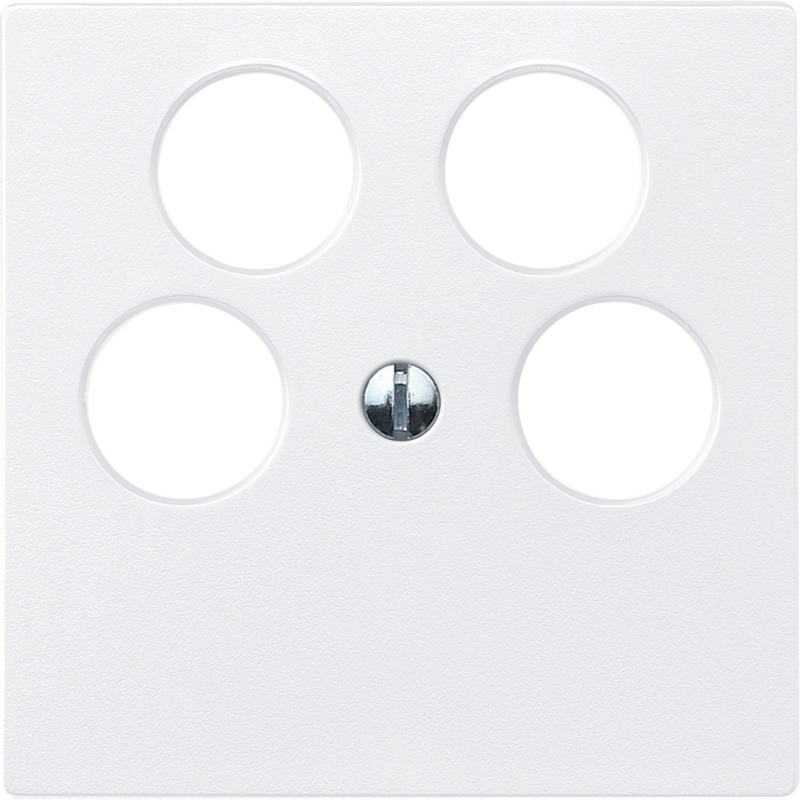 Merten Zentralplatte polarweiß für Antennendose 4-Loch Typ 295319, Unterputz