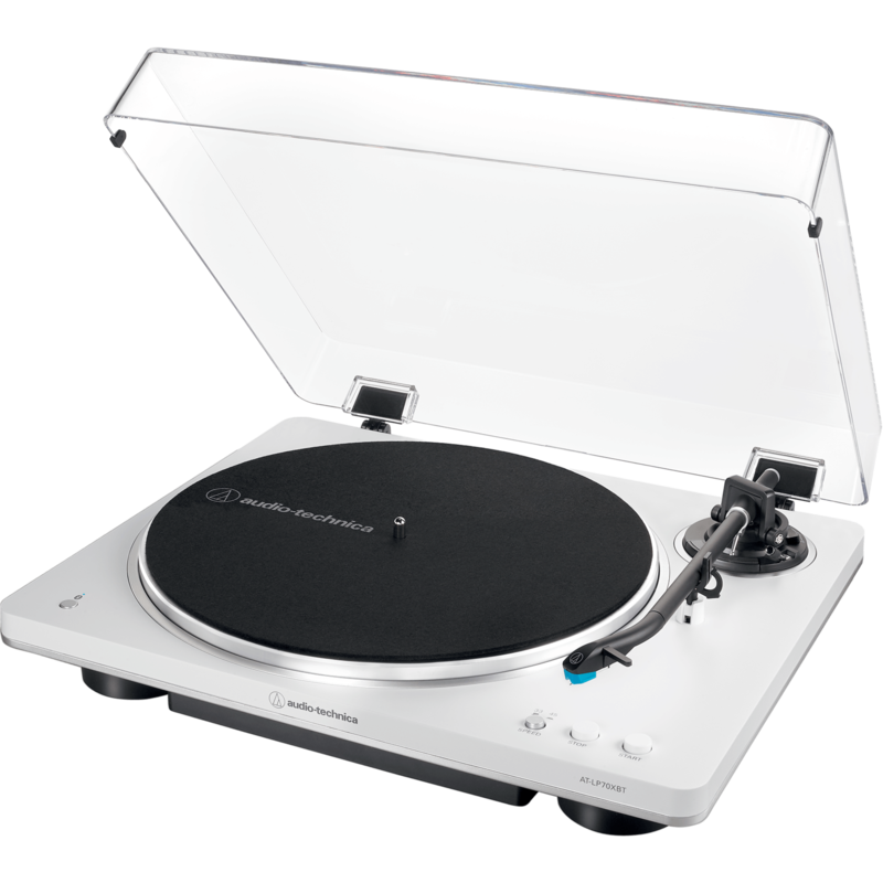 Audio-Technica AT-LP70XBTWS Plattenspieler, weiß/silber, Integrierter