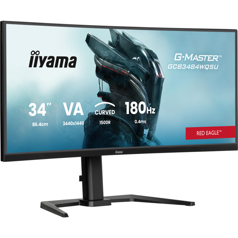iiyama G-Master GCB3484WQSU-B1 RED EAGLE CURVED Gaming-Monitor, schwarz, WQHD