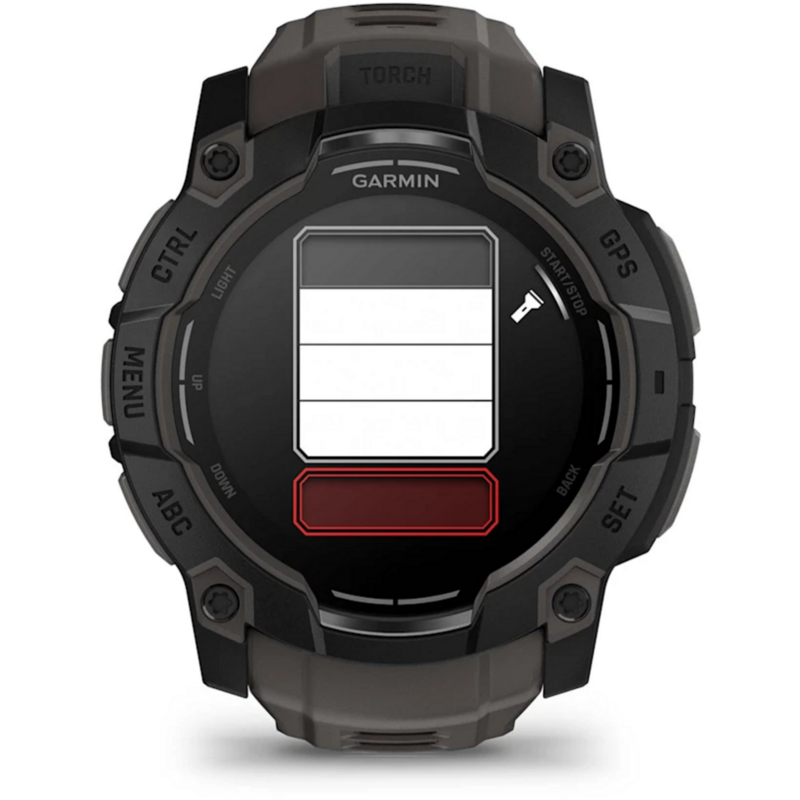 Garmin Instinct 3 - 50 mm, AMOLED Smartwatch, Black, Silikon-Armband