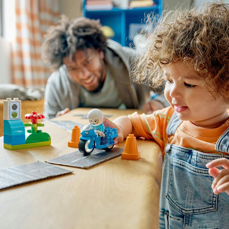LEGO DUPLO Town Blaues Polizeimotorrad Konstruktionsspielzeug