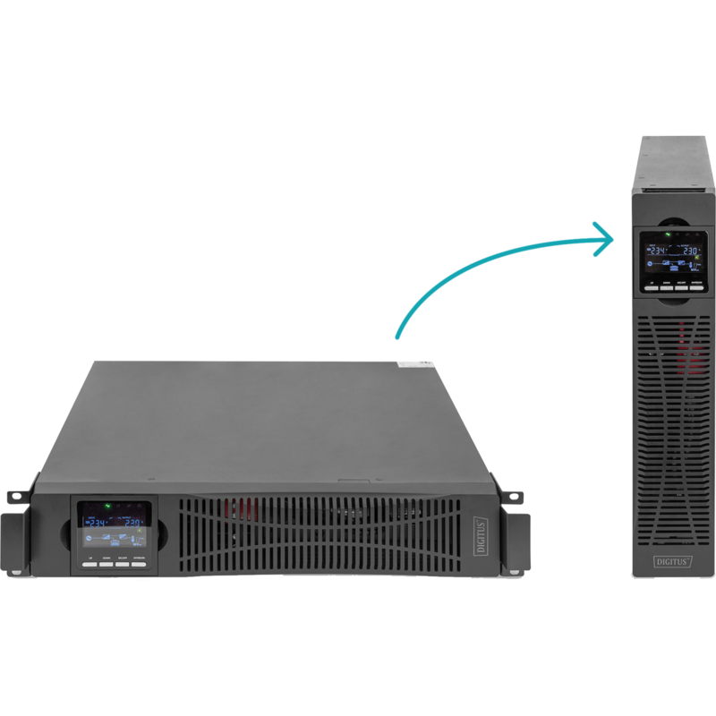 Digitus DN-170107 OnLine 10 kVA/10 kW USV, schwarz, Ohne Batterie, 2