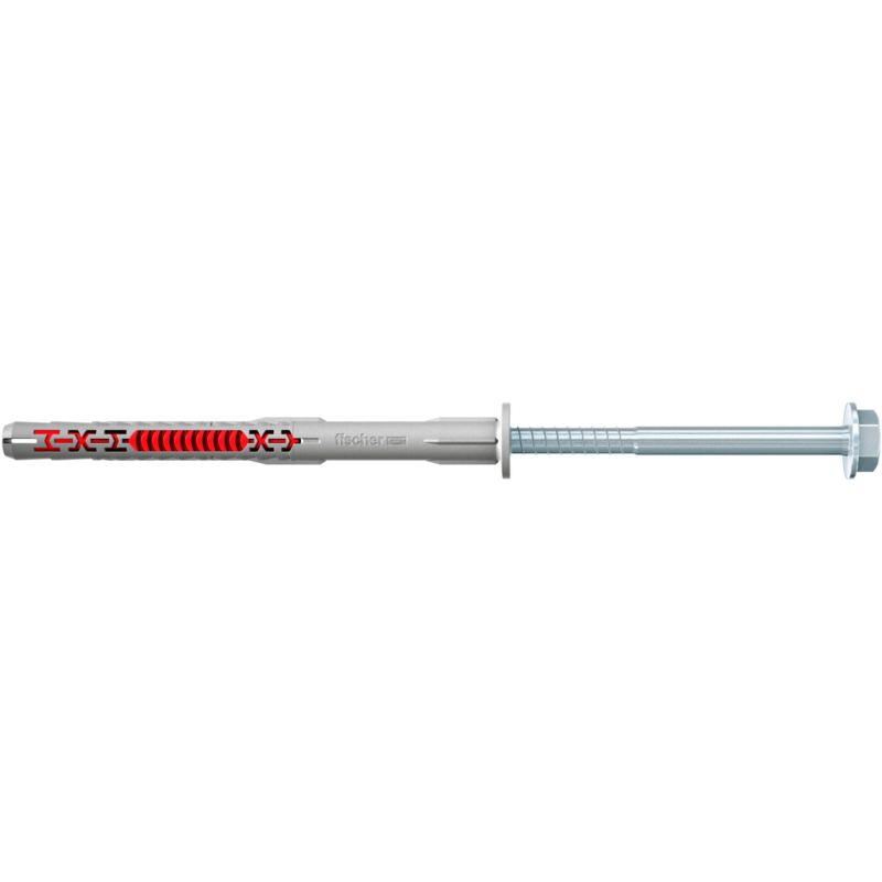 fischer Langschaftdübel DuoXpand 10x120 FUS R Dübel, hellgrau/rot, 50 Stück