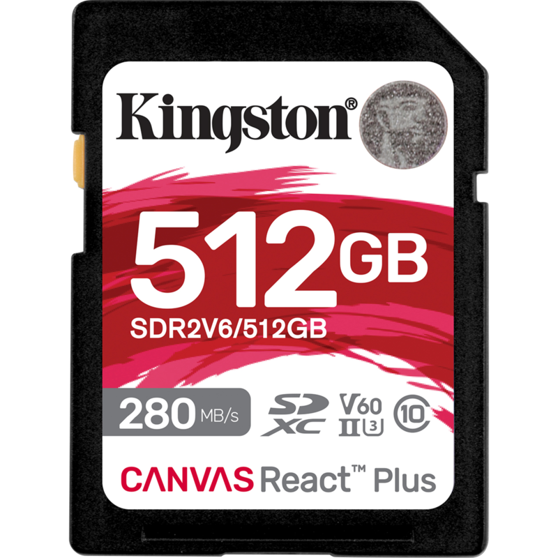 Kingston Canvas React Plus 512 GB SDXC Speicherkarte, UHS-II U3, Class 10, V60