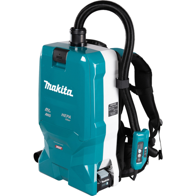 Makita Akku-Rucksackstaubsauger VC012GZ01 Bodenstaubsauger, blau, ohne Akku und