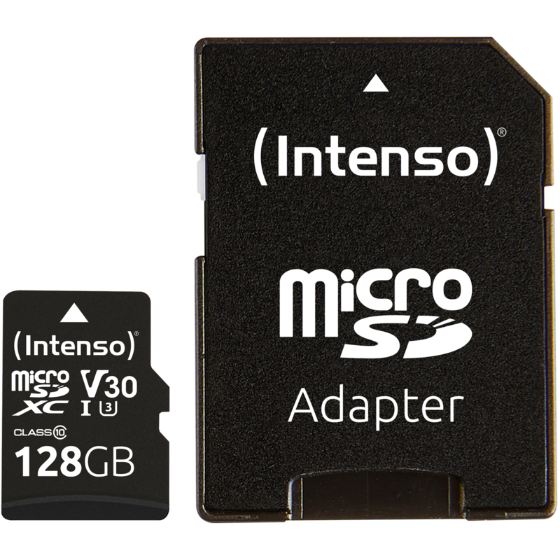 Intenso UHS-I Professional 128 GB microSDXC Speicherkarte, schwarz, UHS-I U3