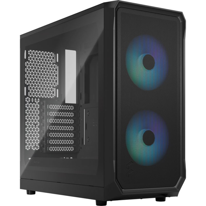 Fractal Design Focus 2 RGB Black TG Clear Tint Tower-Gehäuse, schwarz, Tempered