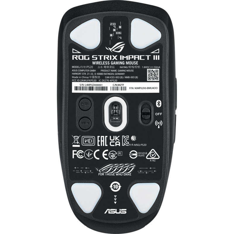 ASUS ROG Strix Impact III Wireless Gaming-Maus, schwarz, Gebraucht