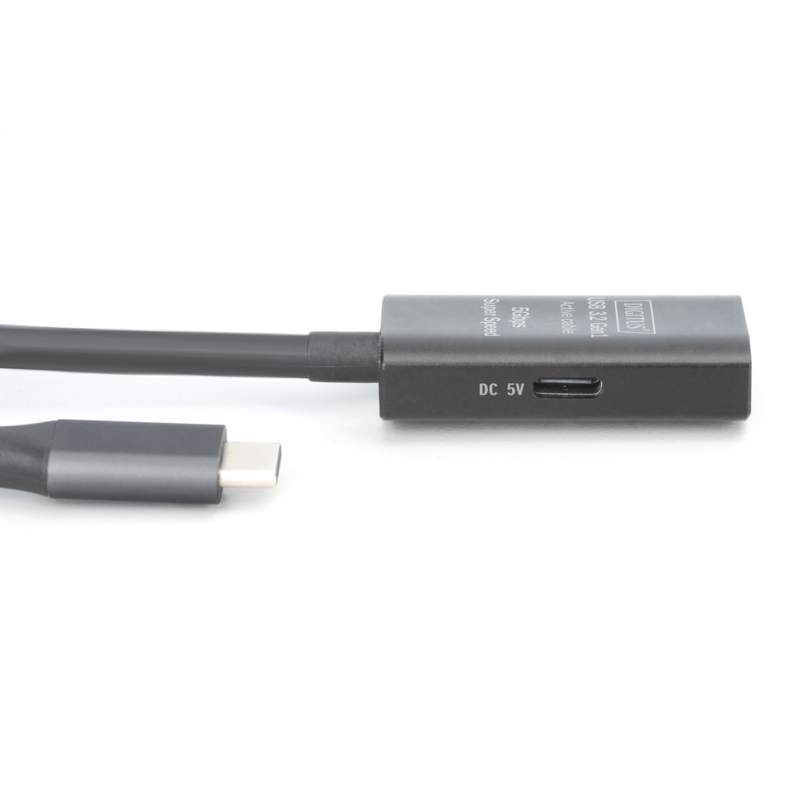 Digitus Aktives USB 3.2 Gen 1 Verlängerungskabel, USB-C Stecker > USB-C Buchse