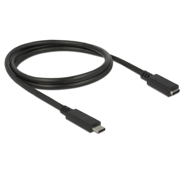 DeLOCK USB 3.2 Gen 1 Verlängerungskabel, USB-C Stecker > USB-C Buchse, schwarz