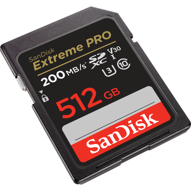 SanDisk Extreme PRO 512 GB SDXC Speicherkarte, schwarz, UHS-I U3, Class 10, V30, Gebraucht