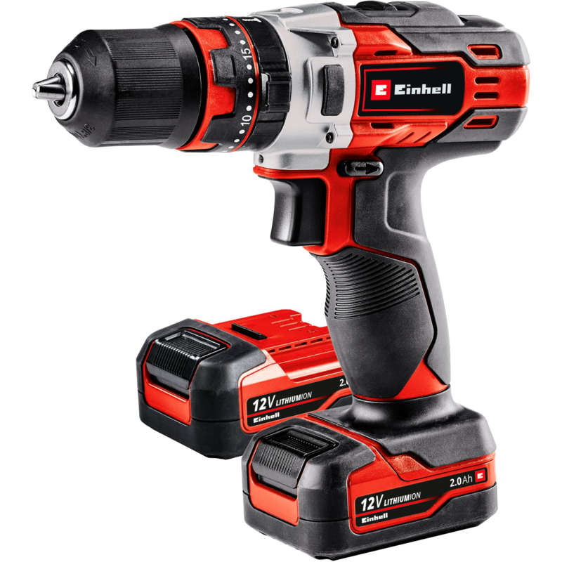 EINHELL Akku-Schlagbohrschrauber TE-CD 12/1 Li-i, 12Volt, rot/schwarz, 2x
