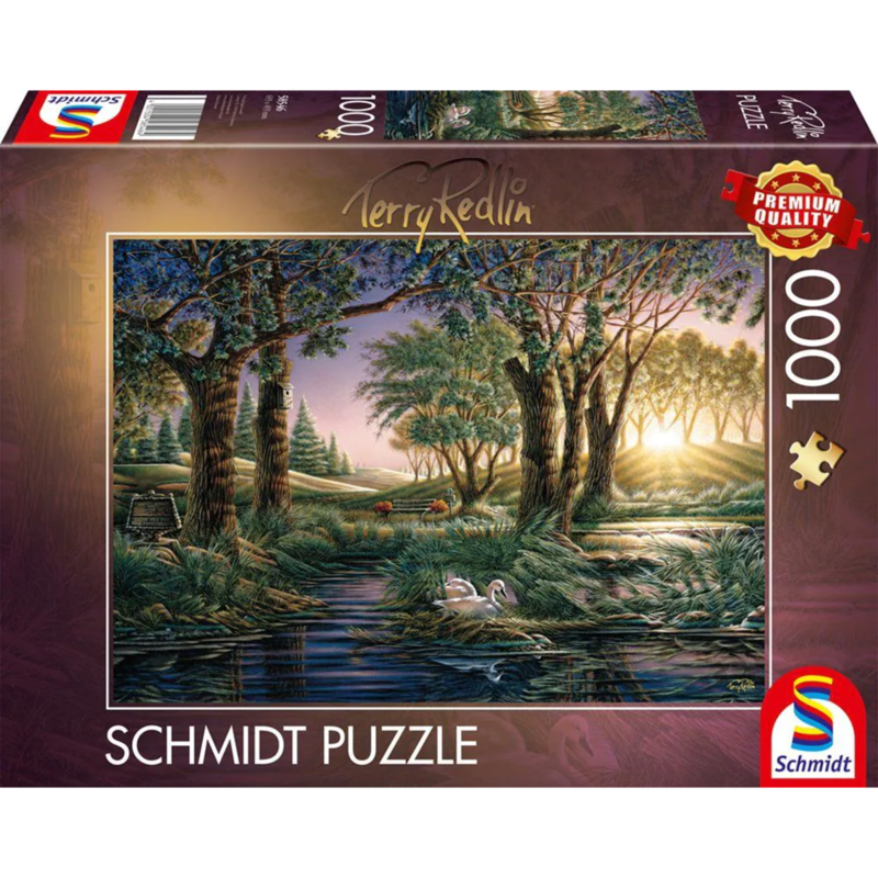 Schmidt Spiele Terry Redlin: Morgenzauber am Teich Puzzle, 1000 Teile