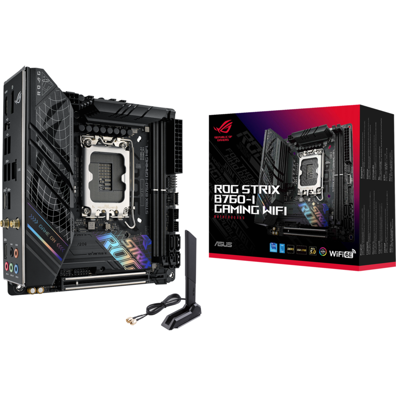 ASUS ROG STRIX B760-I GAMING WIFI Mainboard, schwarz