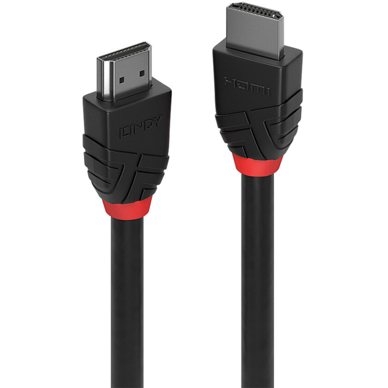 Lindy Standard HDMI Kabel, Black Line, schwarz, 10 Meter