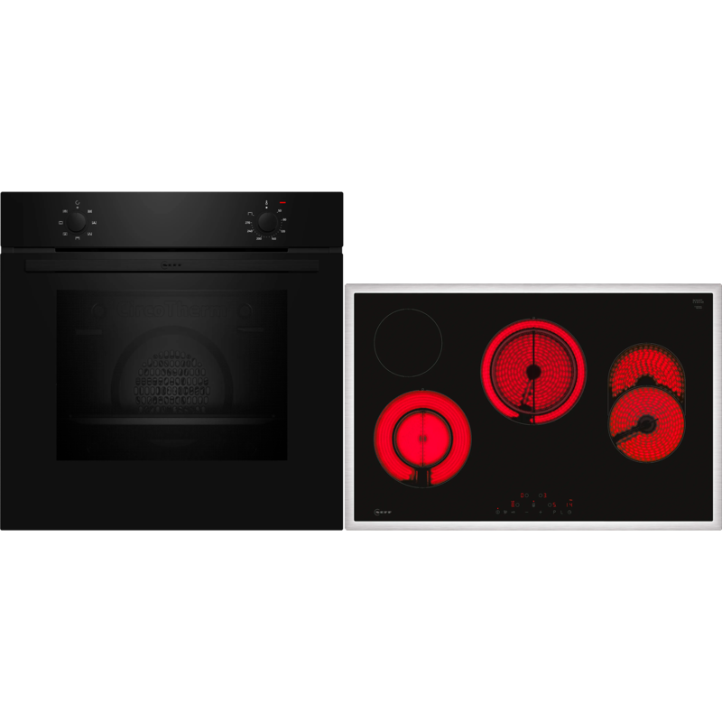 Neff BX18B Backofen-Set, schwarz/edelstahl