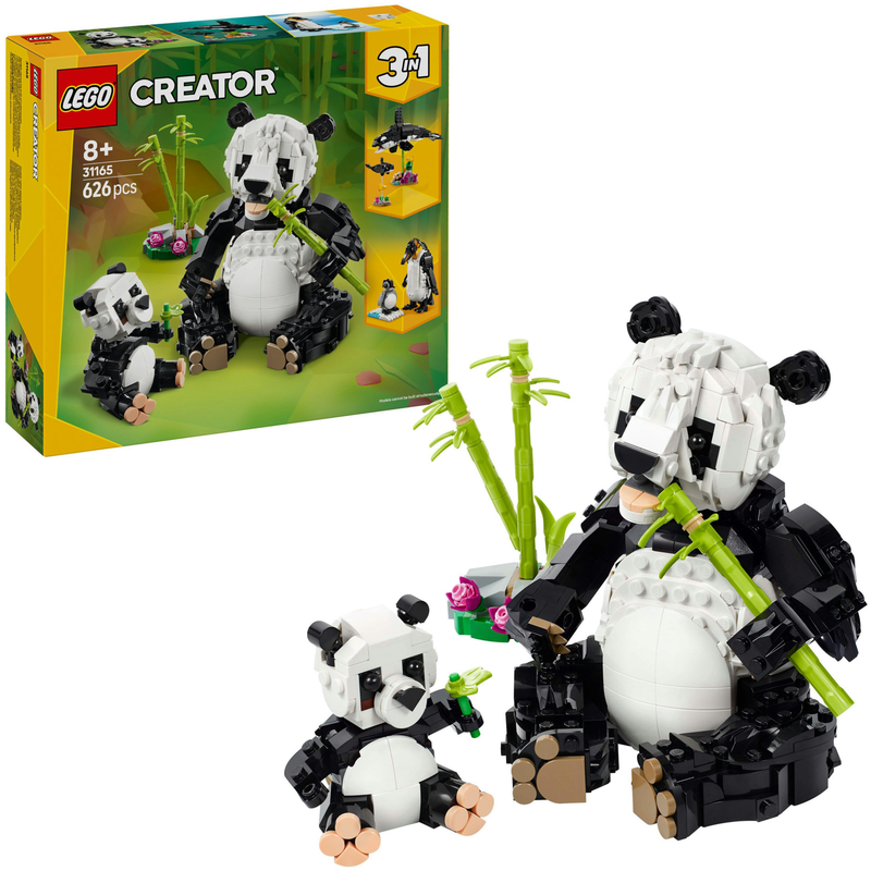 LEGO Creator 3-in-1 Wilde Tiere: Pandafamilie Konstruktionsspielzeug