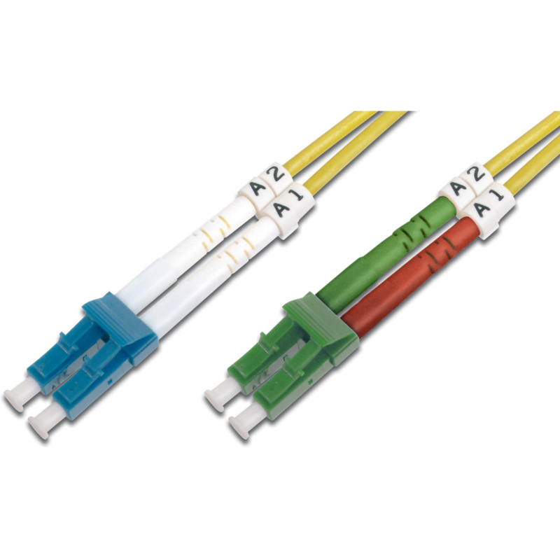 Digitus LWL Patchkabel, Duplex, LC (APC) > LC Stecker, Singlemode OS2 Kabel