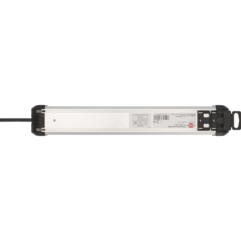 Brennenstuhl Premium-Alu-Line Steckdosenleiste 6-fach, 2x USB