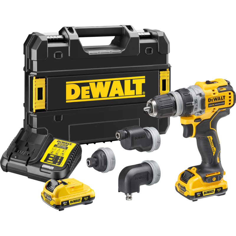 DEWALT Akku-Bohrschrauber DCD703L2T, 12Volt, gelb/schwarz, 2x Li-Ion XR Akku