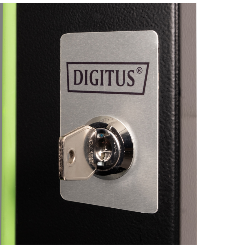 Digitus Glas-Fronttür für 19" 16HE Wandgehäuse Unique Serie Frontpanel, schwarz