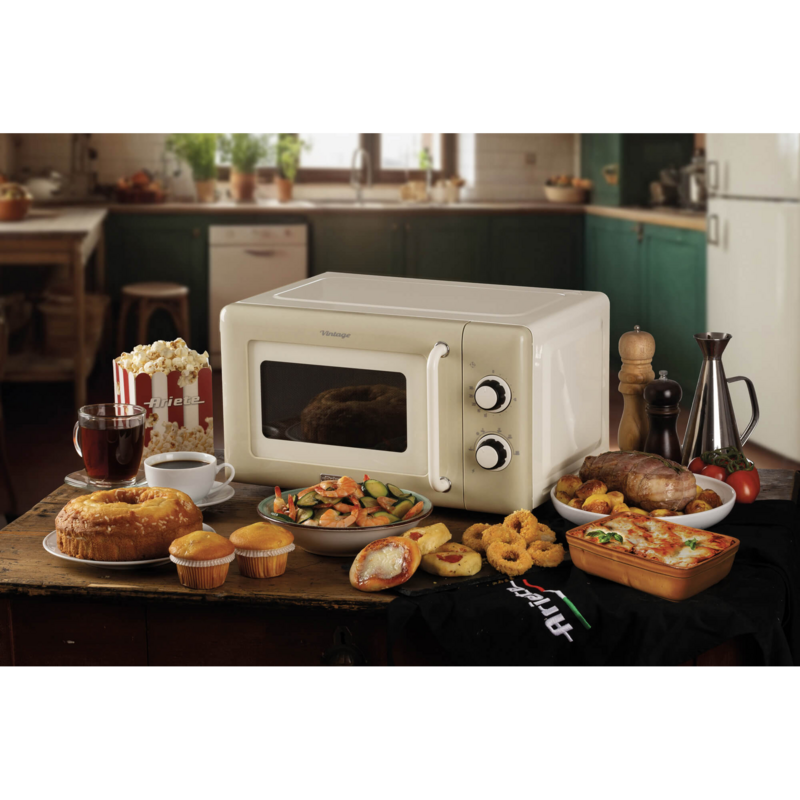 Ariete Vintage Mikrowelle, creme, 20 Liter