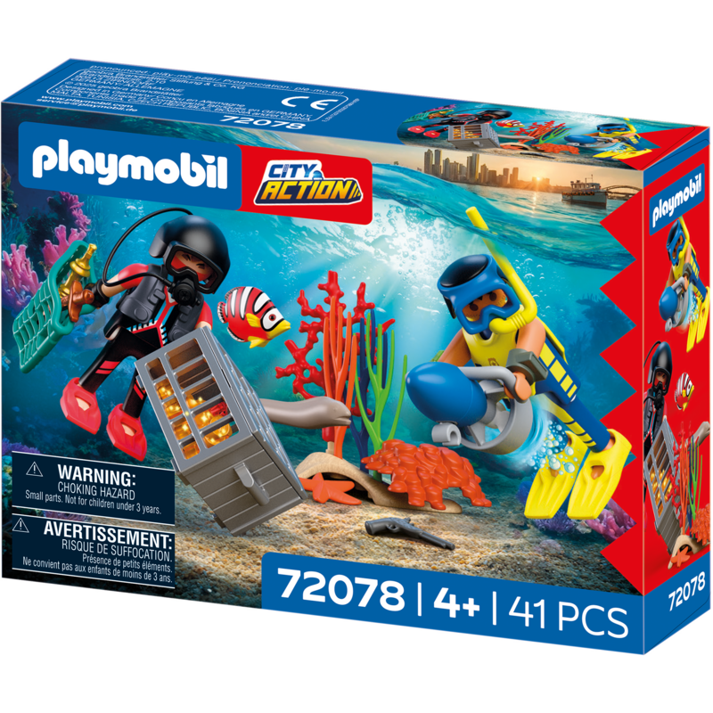 PLAYMOBIL City Action Polizeitaucher mit Schatz Konstruktionsspielzeug