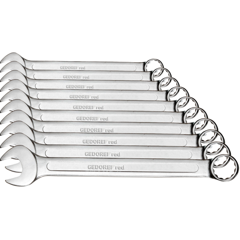 GEDORE Red Ring-Maulschlüssel-Satz, 10-teilig Schraubenschlüssel, chrom, SW 8 -