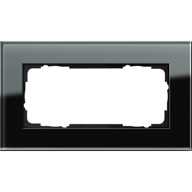 Gira Abdeckrahmen 2-fach Glas Abdeckung, schwarz