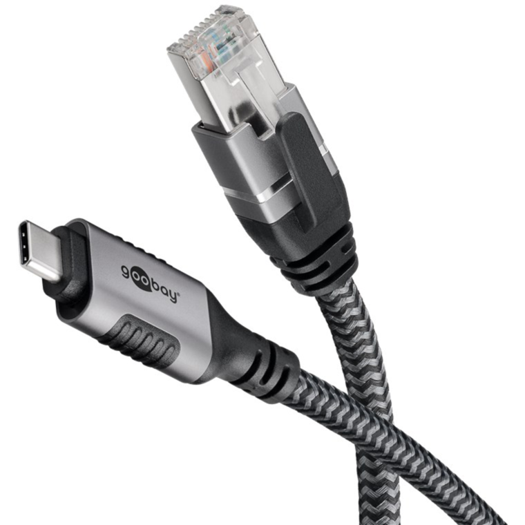 goobay Ethernet-Kabel USB-C 3.2 Gen2 Stecker > RJ-45 Stecker LAN-Adapter