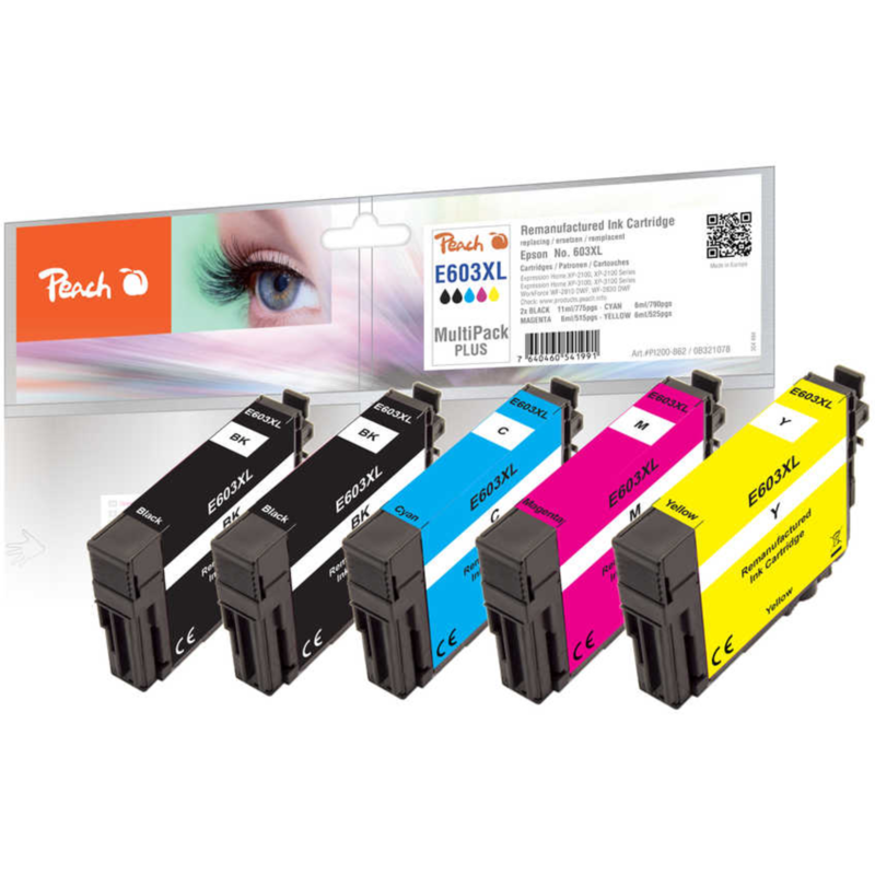 Peach Tinte Spar Pack Plus 321078, kompatibel zu Epson 603XL, refurbished