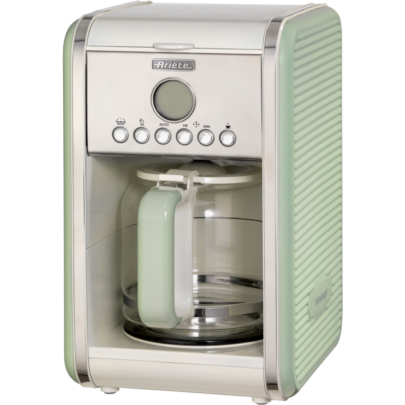 Ariete Amerikanische Vintage Filtermaschine, hellgrün/creme, 4-12 Tassen