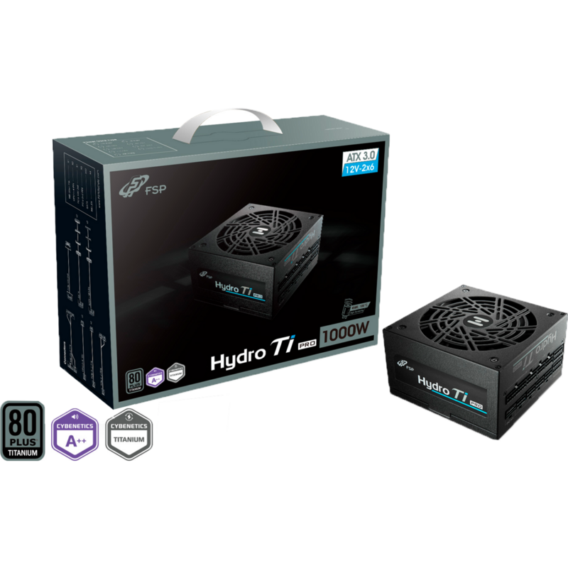 FSP Hydro Ti PRO 1000W PC-Netzteil, schwarz, 1x 12-Pin High Power GPU, 5x PCIe