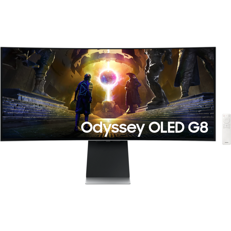 SAMSUNG Odyssey OLED G8 S34DG850SU Gaming-Monitor, silber, UWQHD, USB-C, Curved