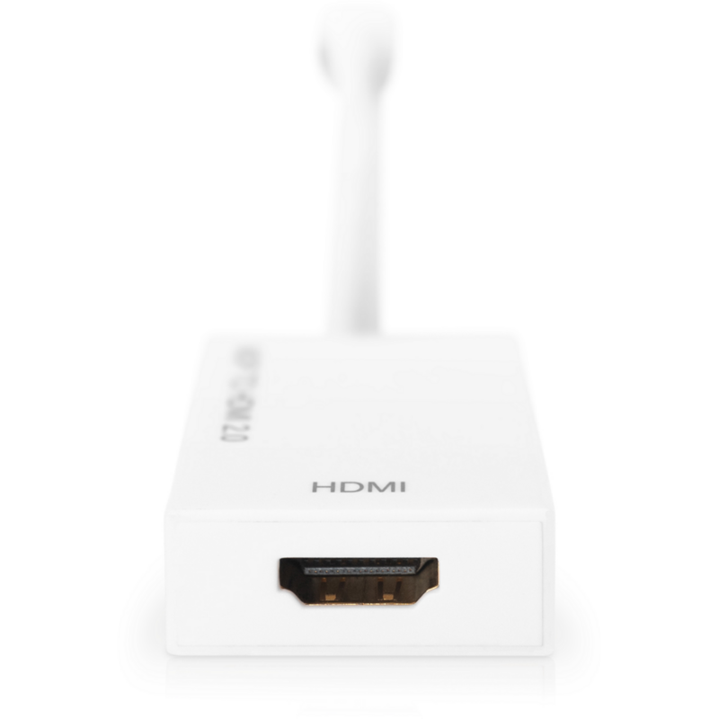 Digitus Mini DisplayPort auf HDMI Adapter / Konverter, weiß, 4K, HDMI 2.0, DP