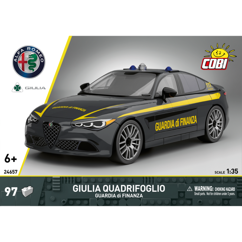 COBI Giulia Quadrifoglio Guardia di Finanza Konstruktionsspielzeug, Maßstab 1:35