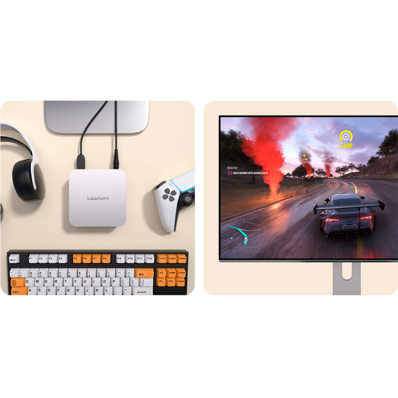 GEEKOM A6 Mini-PC, silber, Windows 11 Pro