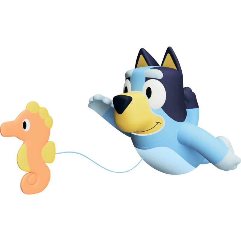 TOMY Schwimmende Bluey Badespielzeug, blau