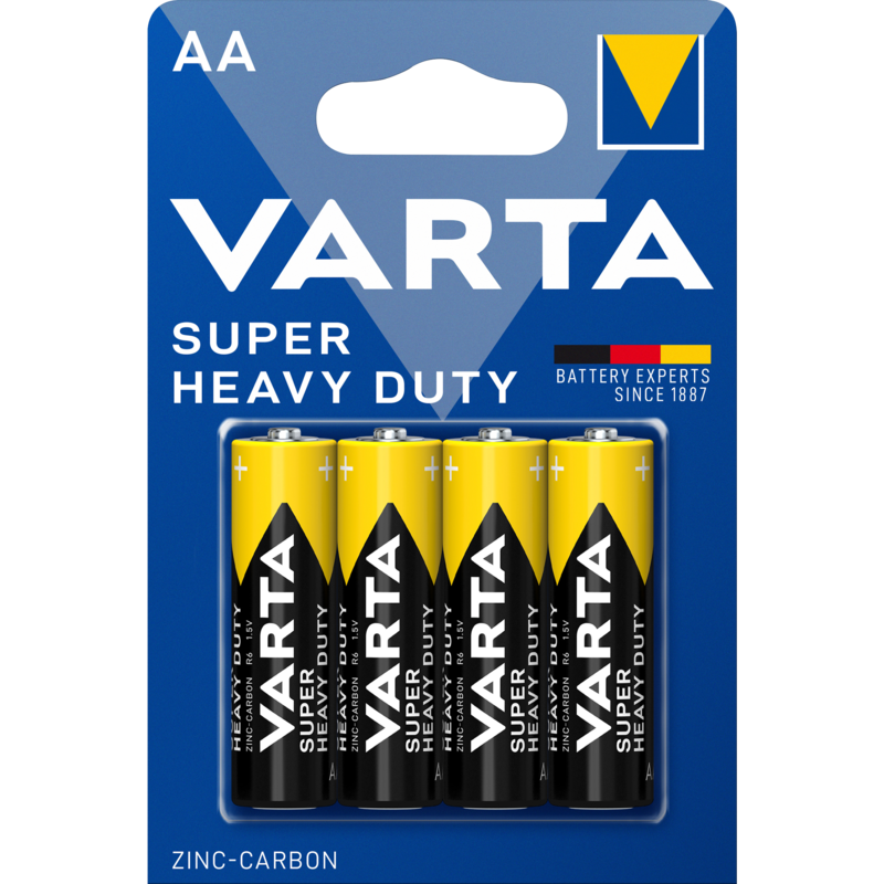 VARTA Superlife Batterie, 4 Stück, AA (Mignon)