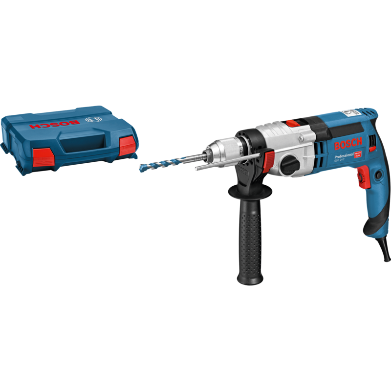 Bosch Professional Schlagbohrmaschine GSB 24-2 Professional, blau/schwarz, 1.100