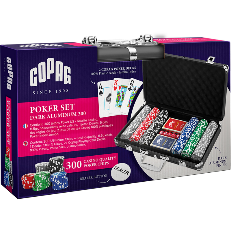 Cartamundi Poker Set Aluminium 300 Casino Koffer, aluminium
