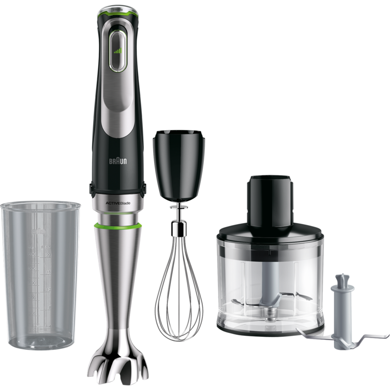 Braun MultiQuick 9 Stabmixer MQ 9135XI, schwarz/edelstahl, 1.200 Watt, mit