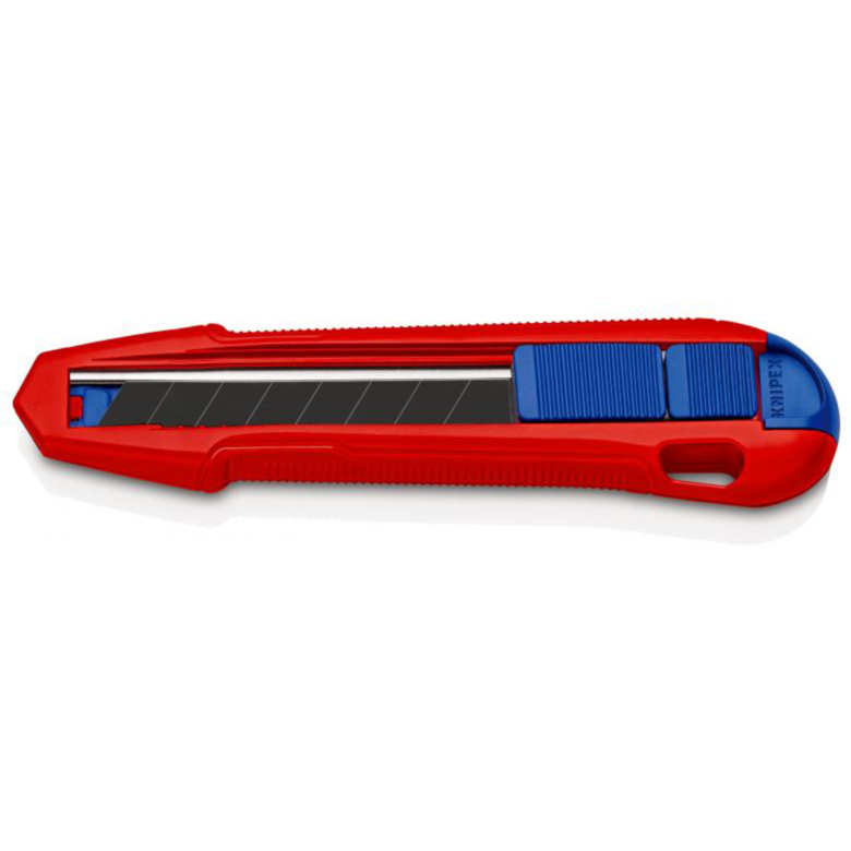 KNIPEX CutiX Universalmesser Teppichmesser, rot/blau, inkl. 2 Klingen
