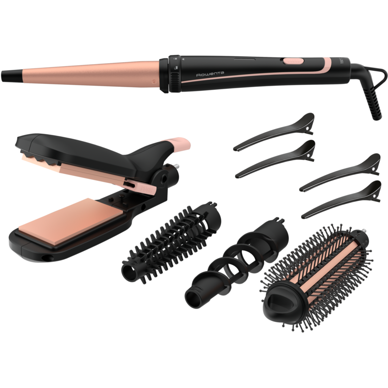 Rowenta Infinite Looks 14-in-1 CF 4231 Multistyler, schwarz/apricot
